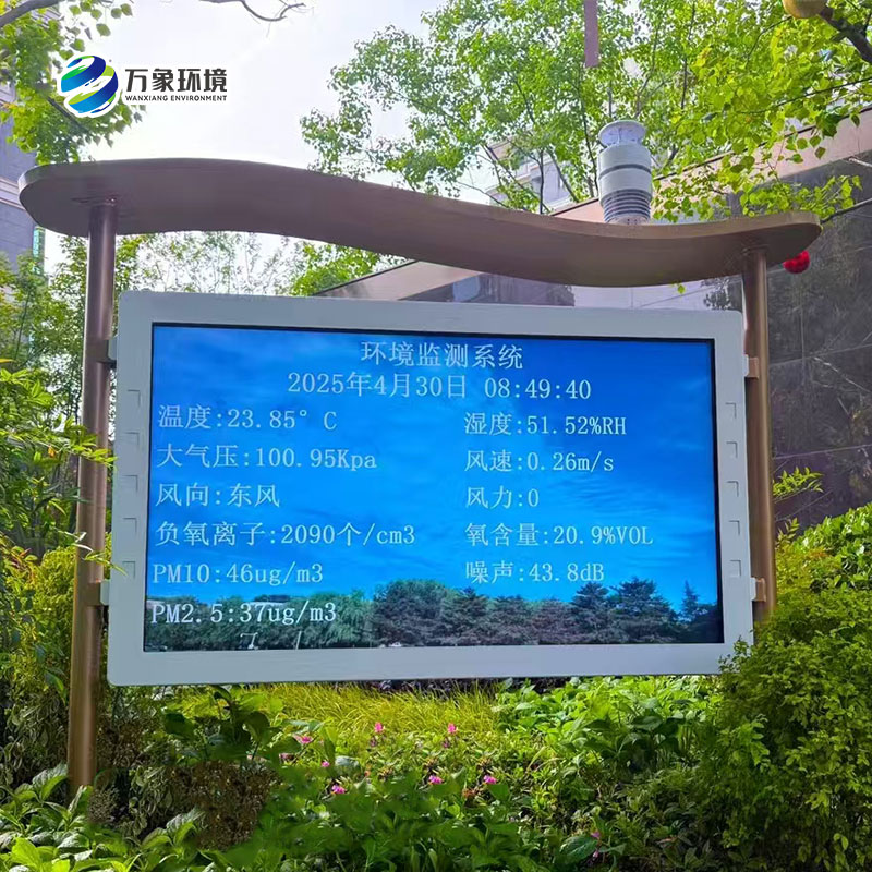 公園景區環境好壞，一體化全彩屏負氧離子監測站來告訴你！